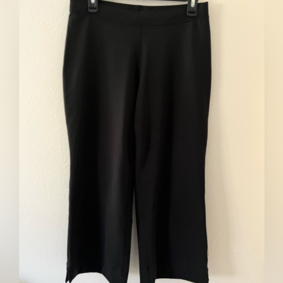 REI Black Stretch Wide Leg Crop Active Pant Size Large - Picture 1 of 5